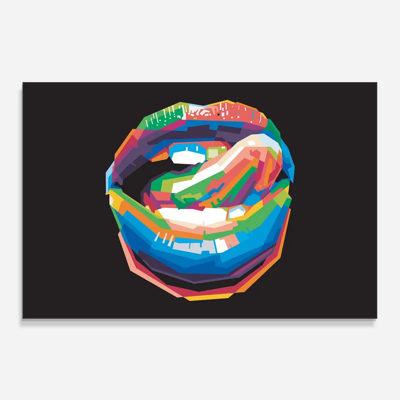 Küchenrückwand Glas Lips Toungue Preisreduziert