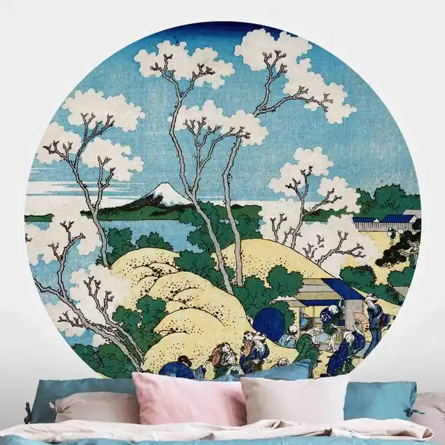 Jetzt Kaufen Katsushika Hokusai - Der Fuji von Gotenyama Runde Fototapete