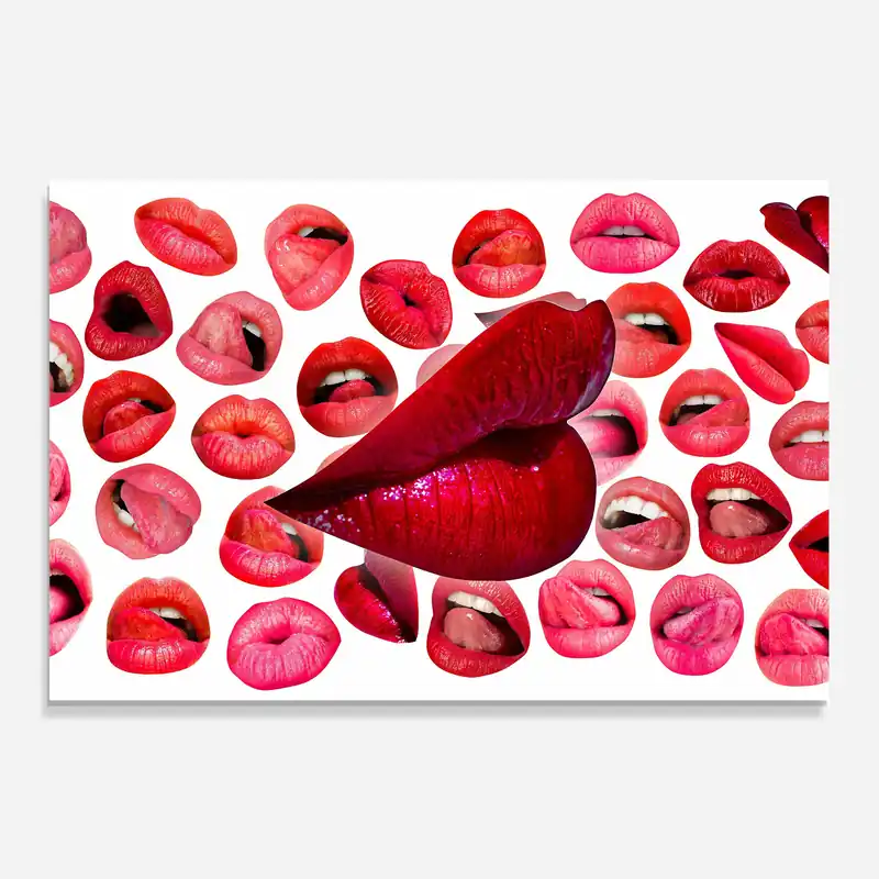 Letzte Chance Küchenrückwand Glas Red Lip Female