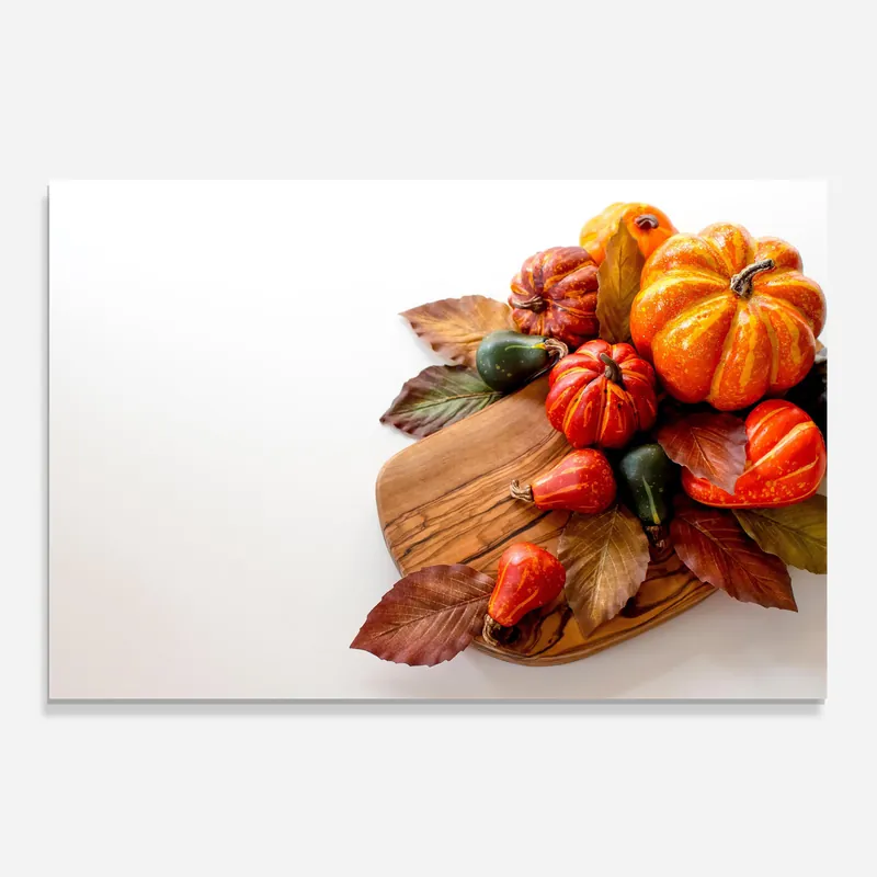 Billig Küchenrückwand Glas Autumn Pumpkins