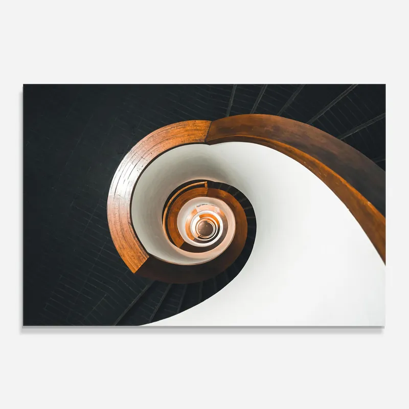 Must-Have Küchenrückwand Glas Black Spiral Stairs