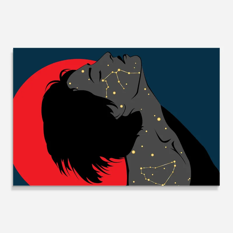 Meistverkauft Küchenrückwand Glas Woman Galaxy