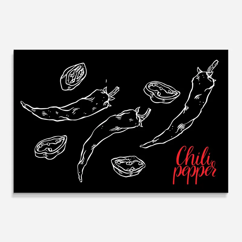 Sonderangebot Küchenrückwand Glas Chili Papper