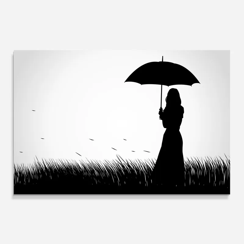 Küchenrückwand Glas Umbrella Girl Kostenloser Versand