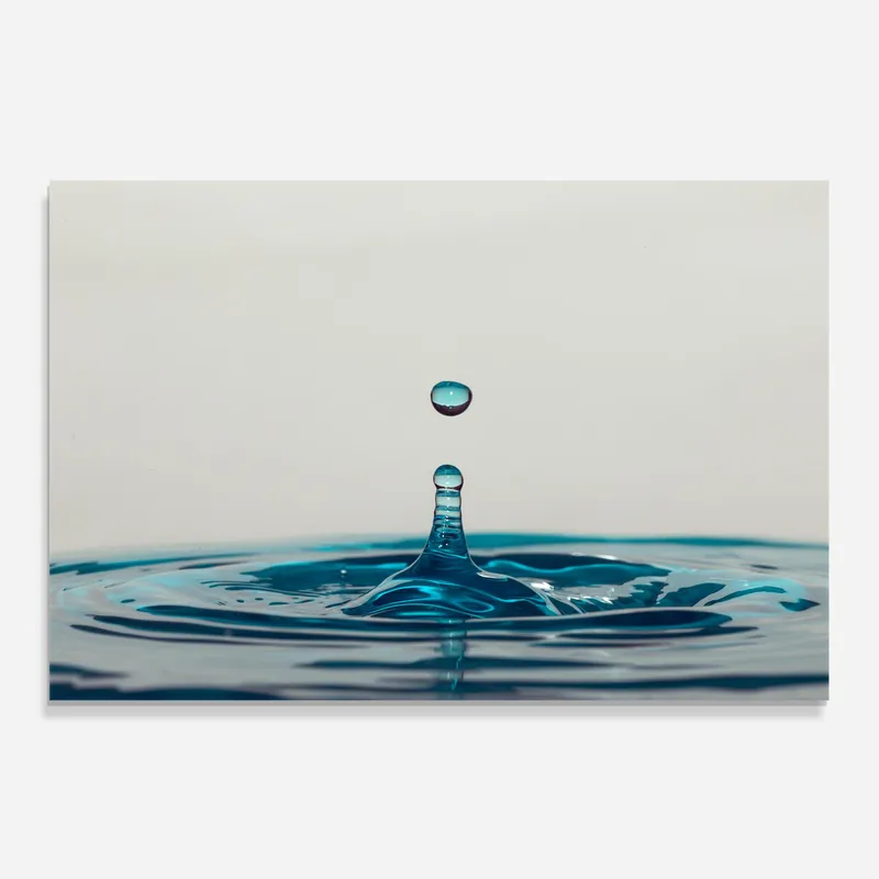 Sichere Zahlung Küchenrückwand Glas Blue Water Drop