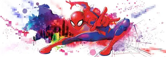 Finale Aktion Spider-Man Graffiti Art Fototapete