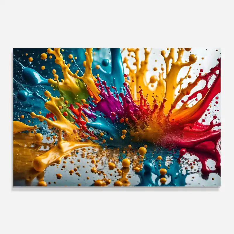 Küchenrückwand Glas Colorful Water Splash Super-Preis