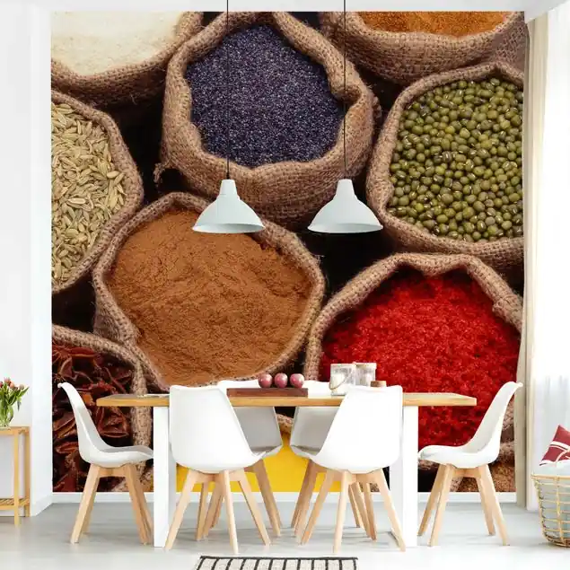 Colourful Spices Fototapete • Vliestapete + Kleister • hergestellt in Deutschland Geprüft