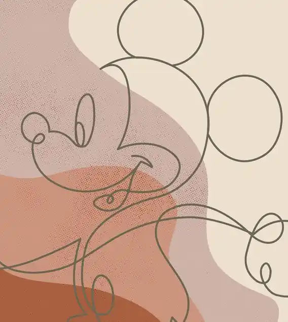 Online Kaufen Mickey Line Drawing Fototapete