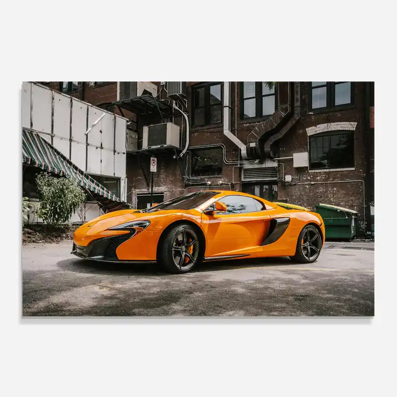 Küchenrückwand Glas Orange Mclaren Photo Aktuell