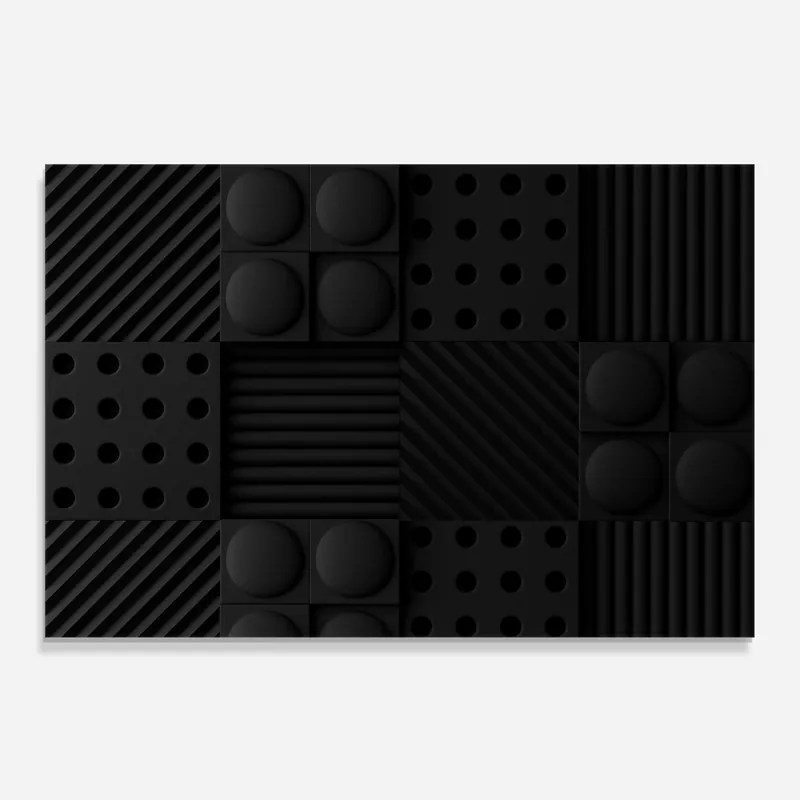 Nur Für Kurze Zeit Küchenrückwand Glas Black Square Circle