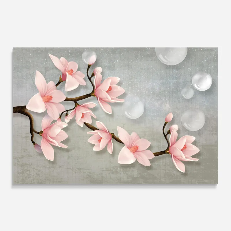 Küchenrückwand Glas Pink Magnolia Geprüft