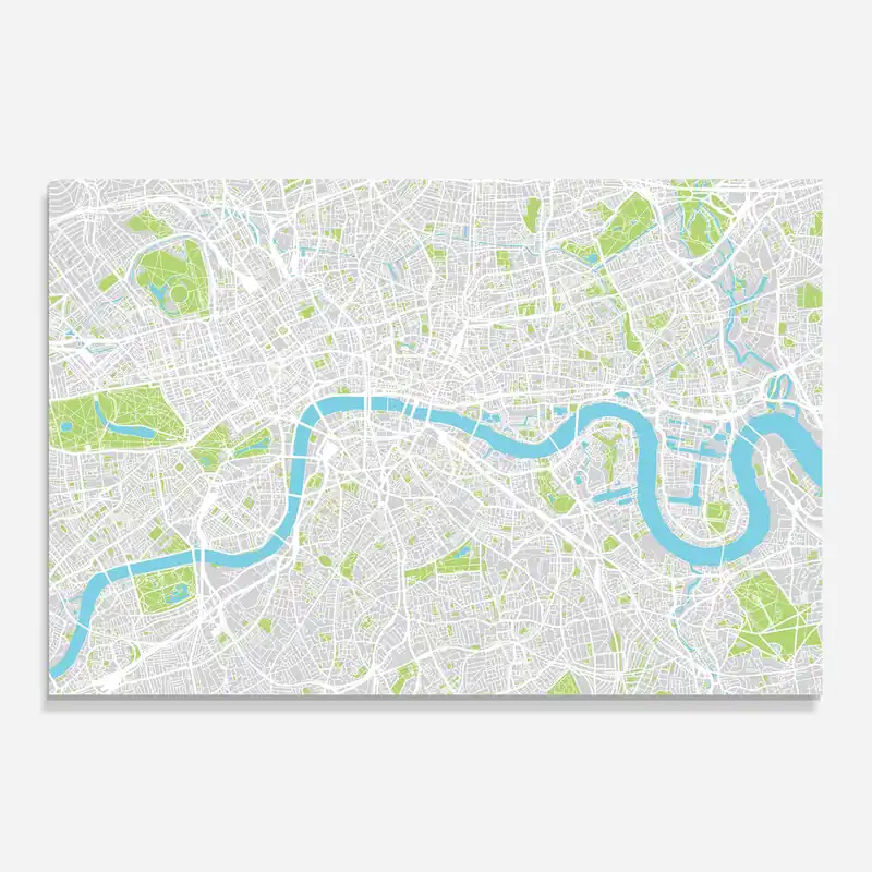 Ausverkauf Küchenrückwand Glas City Color Map