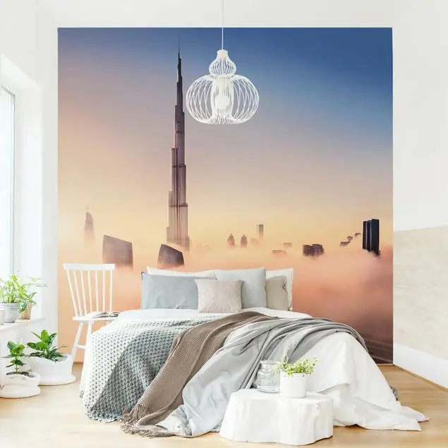 Beliebt Himmlische Skyline von Dubai Fototapete • Vliestapete + Kleister • hergestellt in Deutschland