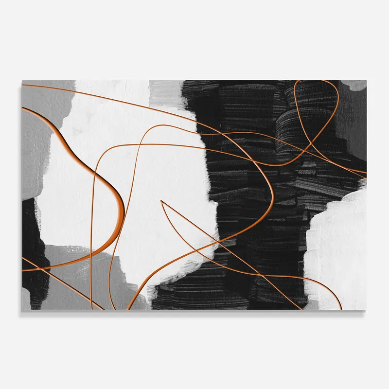 Neuheit Küchenrückwand Glas Abstract Ink Painting
