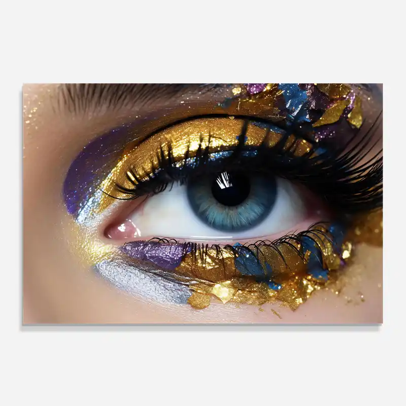 Sale Küchenrückwand Glas Golden Purple Make Up