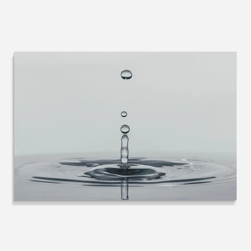 Highlight Küchenrückwand Glas Grey Water Drop