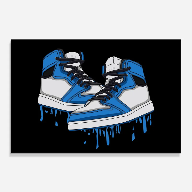 Küchenrückwand Glas Blue White Shoes Bestpreis