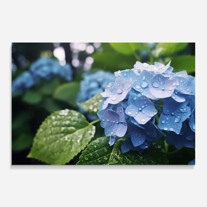 Küchenrückwand Glas Blue Rainy Exotic Neuheit