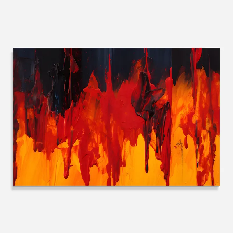 Küchenrückwand Glas Colorful Fire Art Sale