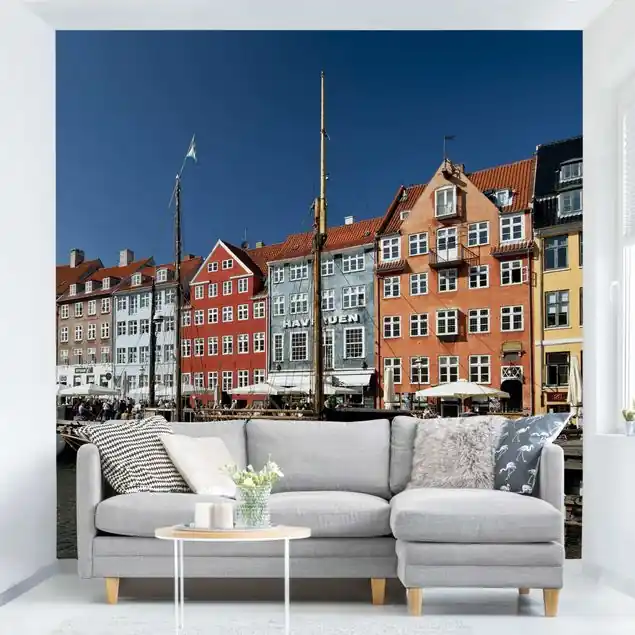 Jetzt Bestellen Hafen in Kopenhagen Fototapete • Vliestapete + Kleister • hergestellt in Deutschland