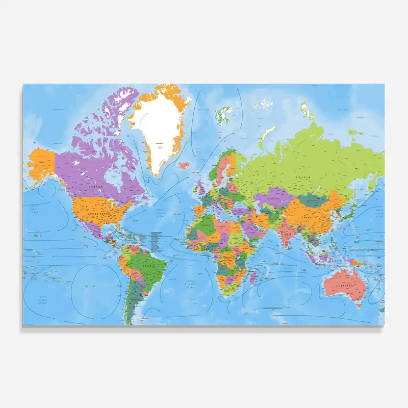Küchenrückwand Glas Color World Map Finale Aktion