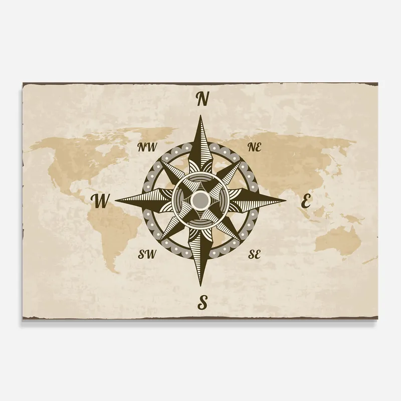 Küchenrückwand Glas Nautical Compass Top-Preis