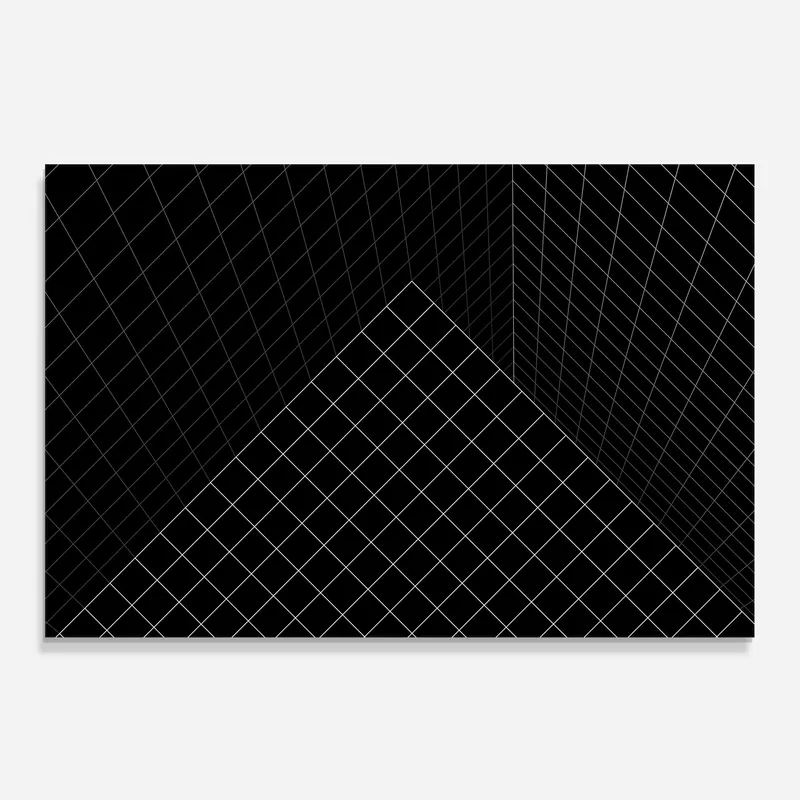 Markenprodukt Küchenrückwand Glas Black Square Art