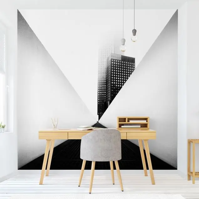 Geometrische Architekturstudie Schwarz-Weiß Fototapete • Vliestapete + Kleister • hergestellt in Deutschland Neuheit