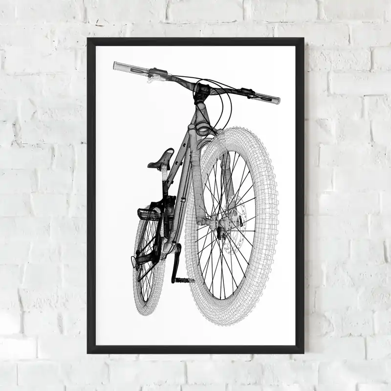 Gerahmte Poster Mountain Bicycle 3d Model Expressversand
