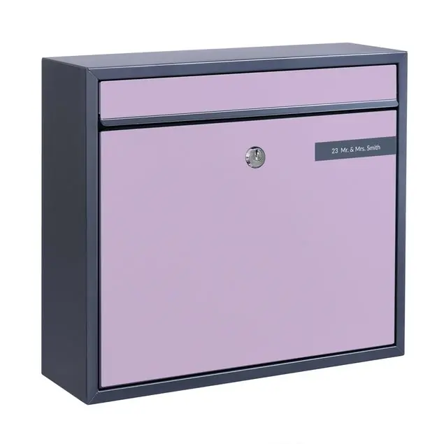 Colour Lavender                               Briefkasten mit eigenem Text Zertifiziert