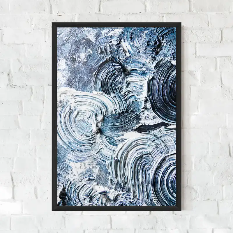 Gerahmte Poster Cream Textured Painting Sichere Zahlung
