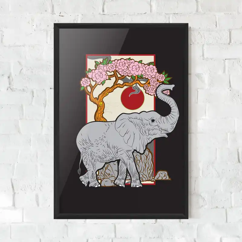 Gerahmte Poster Three Elephant Beliebt
