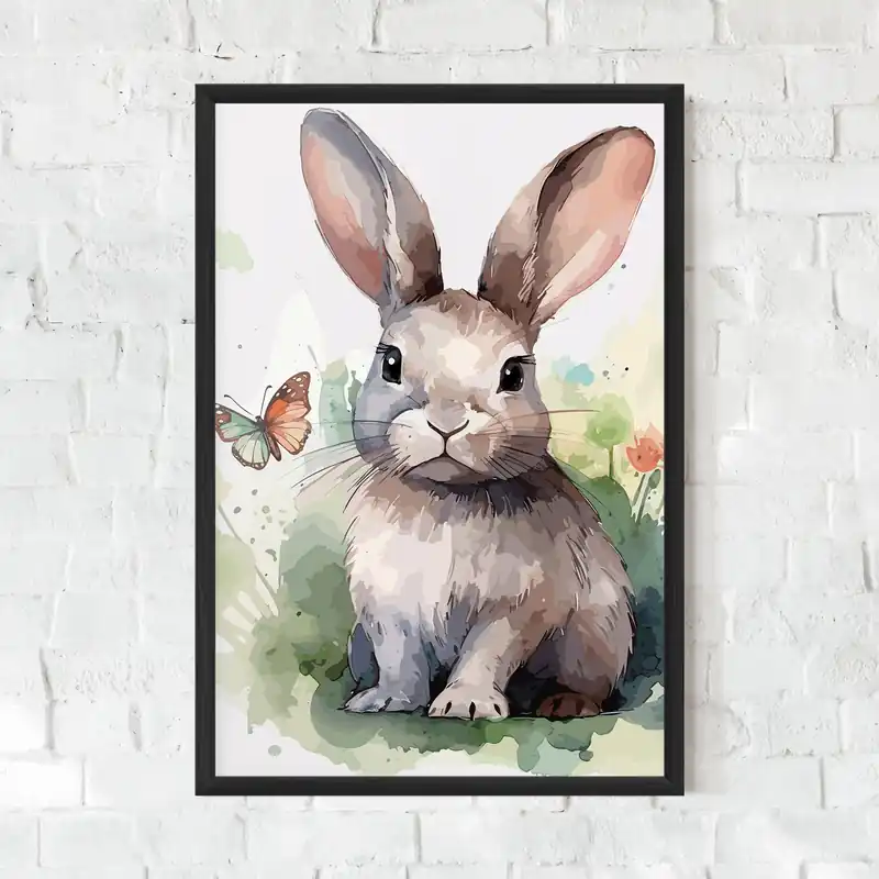 Gerahmte Poster Pretty Bunny Art Top-Preis