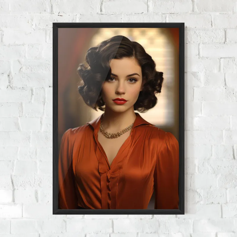 Saisonangebot Gerahmte Poster Strong Orange Blouse