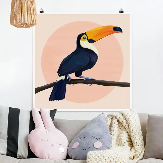 Beliebt Illustration Vogel Tukan Malerei Pastell
