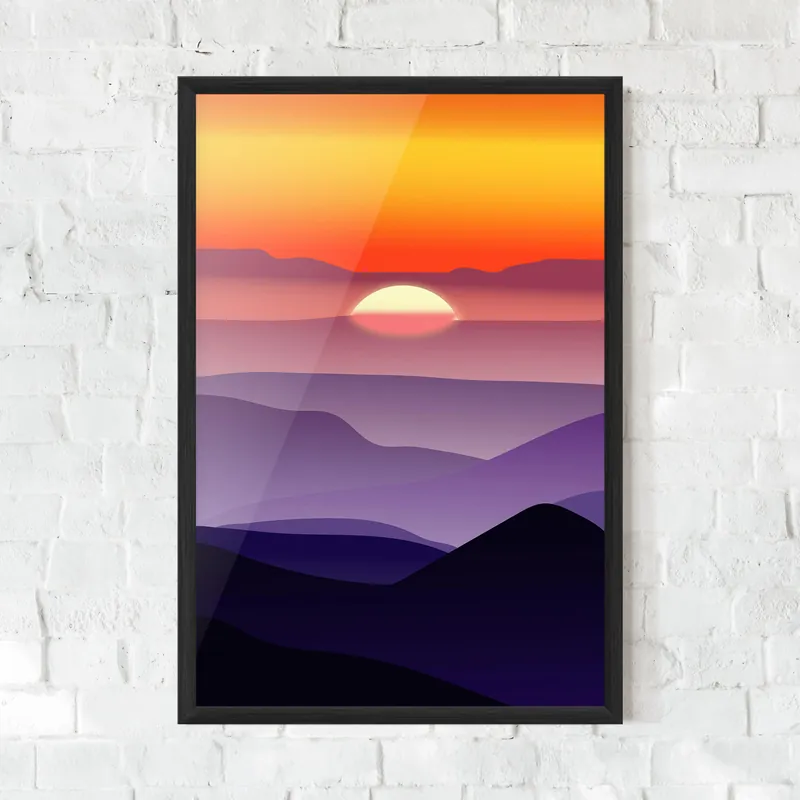 Gerahmte Poster Sunset Purple Bestpreis