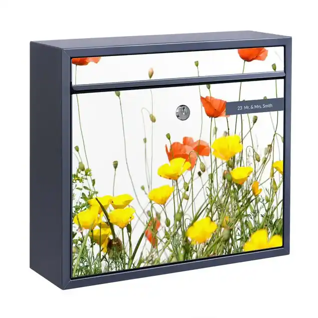 Wild Flowers                               Briefkasten mit eigenem Text Markenprodukt