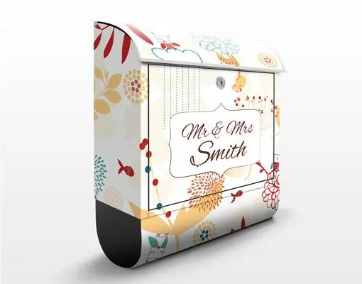 Gratis Versand Wunschtext Spring garden Briefkasten mit eigenem Text