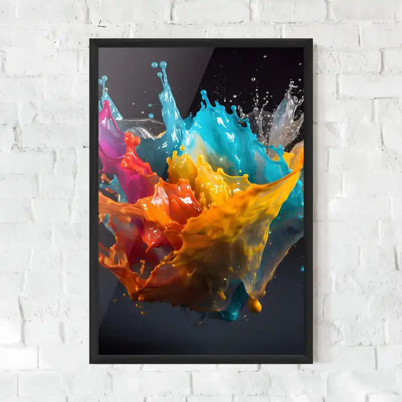 Must-Have Gerahmte Poster Colorful Splash Floating
