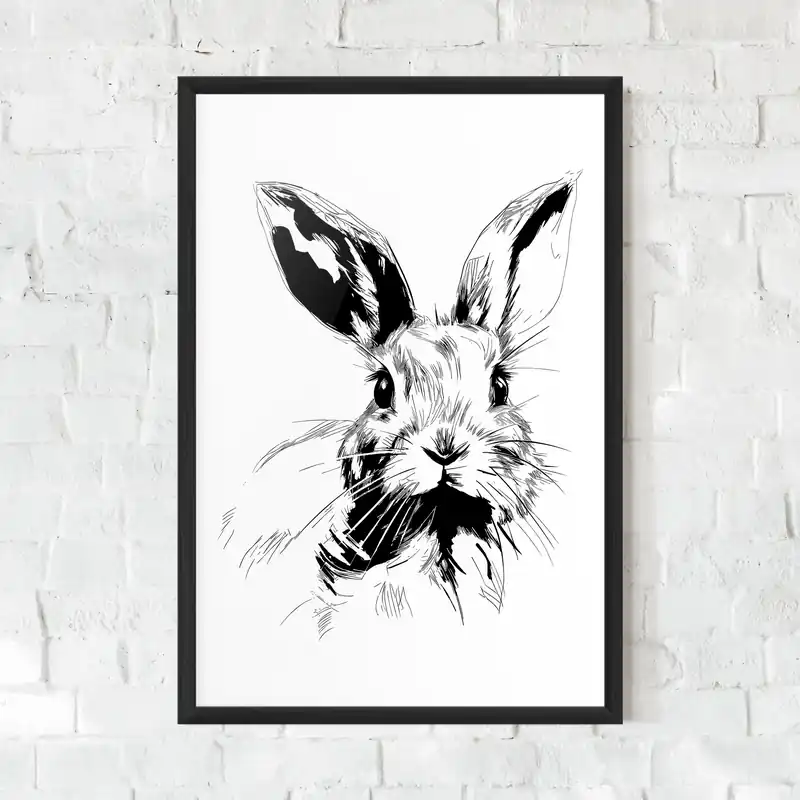 Super-Preis Gerahmte Poster Rabbit Looking