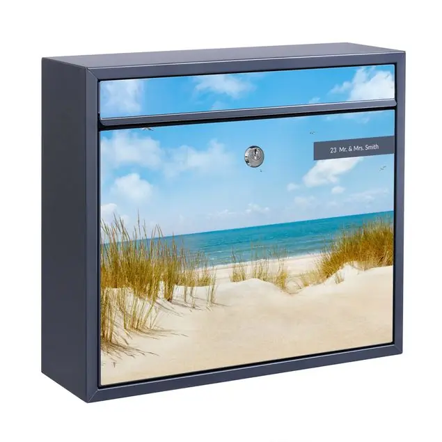 Online Kaufen Strand an der Nordsee Briefkasten mit eigenem Text