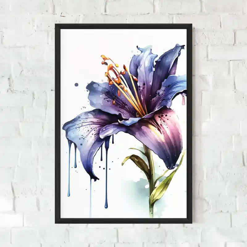 Gerahmte Poster Purple Orange Lily Preisknaller