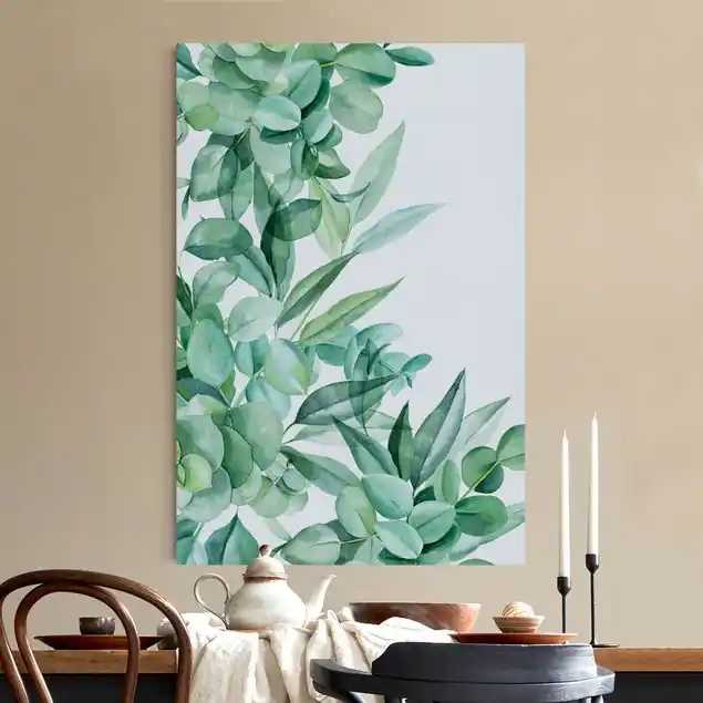 Dickicht Eukalyptusblätter Aquarell Knallerangebot
