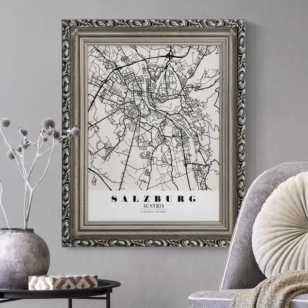 Stadtplan Salzburg - Klassik Kostenfreie Lieferung