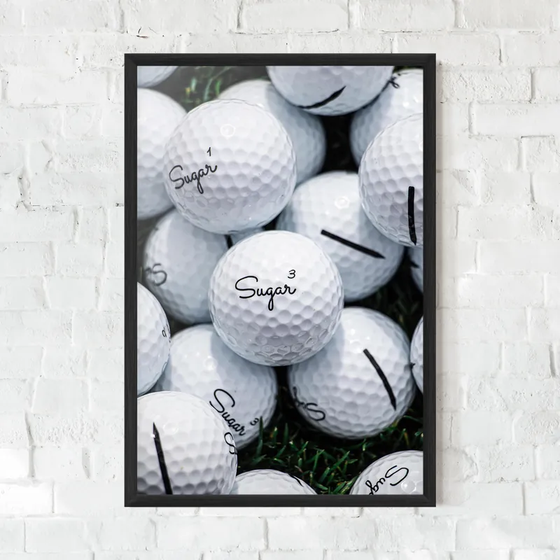 Gerahmte Poster Sugar Golf Balls Super-Preis