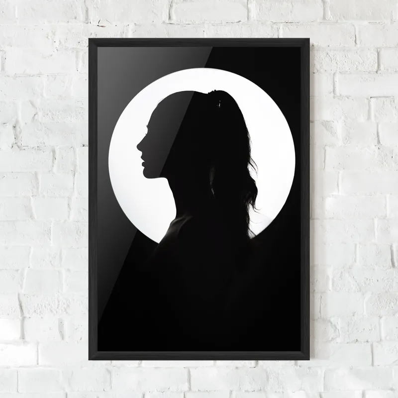 Gerahmte Poster Full Moon Girl Abverkauf