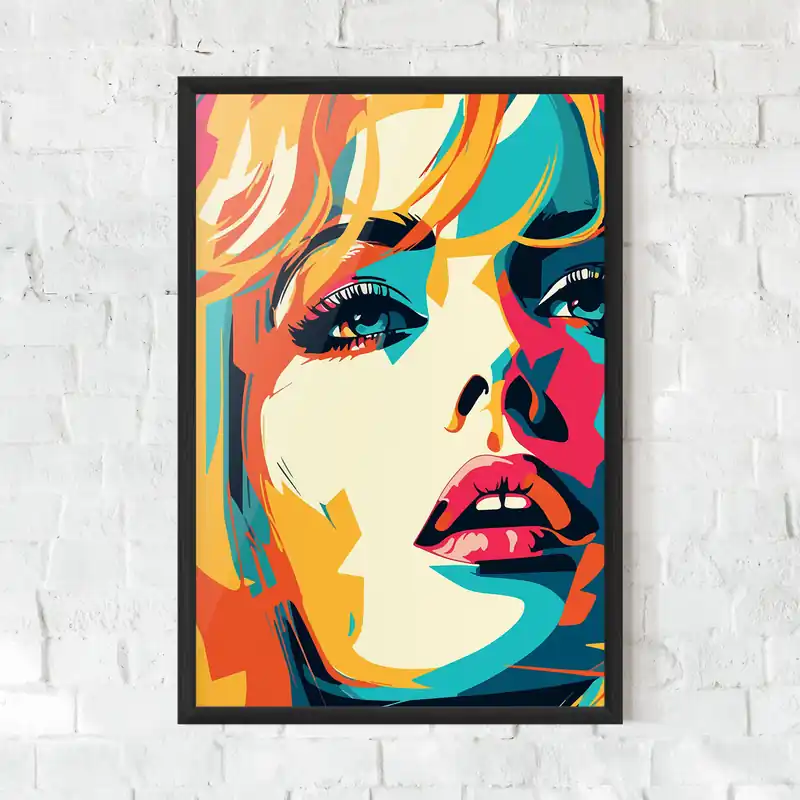 Sonderangebot Gerahmte Poster Blonde Girl Portrait