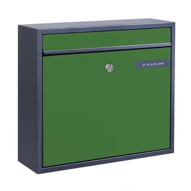 Direktkauf Colour Dark Green Briefkasten mit eigenem Text