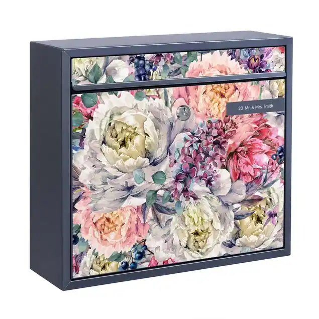 Beliebt Aquarell Florales Bouquet Briefkasten mit eigenem Text